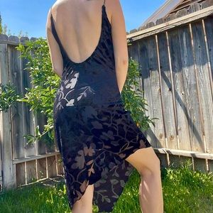 Vintage 90s black velvet dress